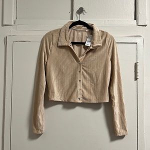 NWT Pacsun Cream Velvet Top